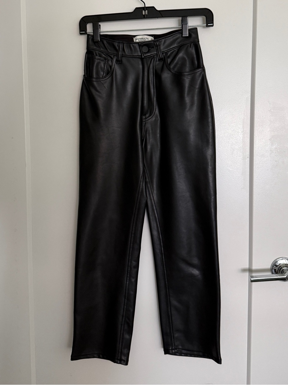 Abercrombie & Fitch Black Faux Leather Pants